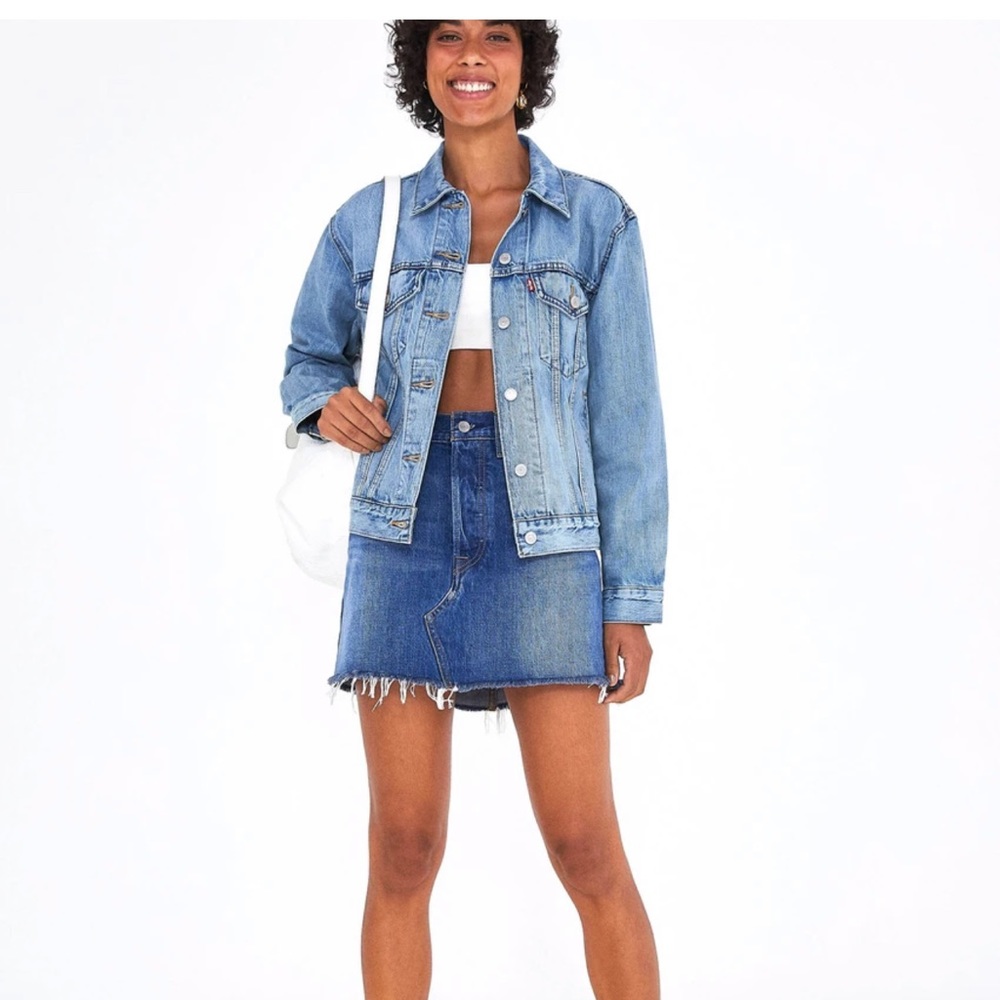 Levi’s “ex boyfriend trucker” denim jacket